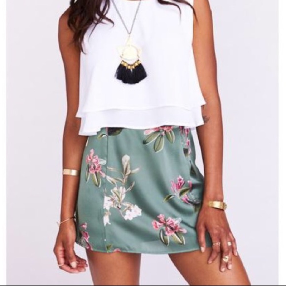 Show Me Your Mumu Huck Mini Skirt - Silky Green🤍